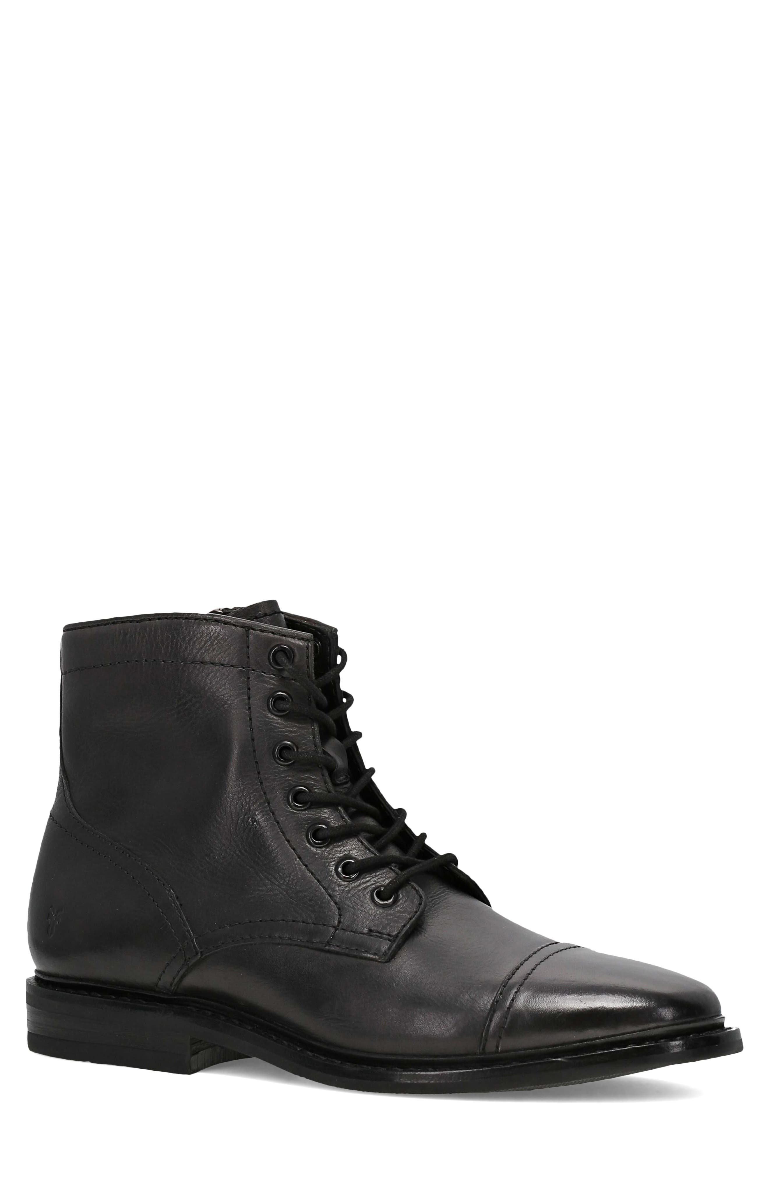 Frye Paul Lace-Up Boot, Main, color, Black