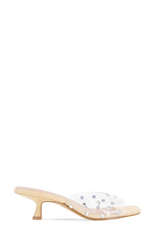 Bcbg Inika 2 Slide Sandal In Clear/rhinestone