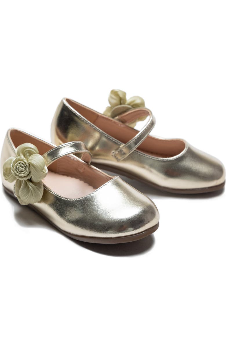 Tulleen Yasmine Blooming Flats, Alternate, color, Gold