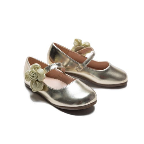 Tulleen Margot Pearl Band Flats In Metallic