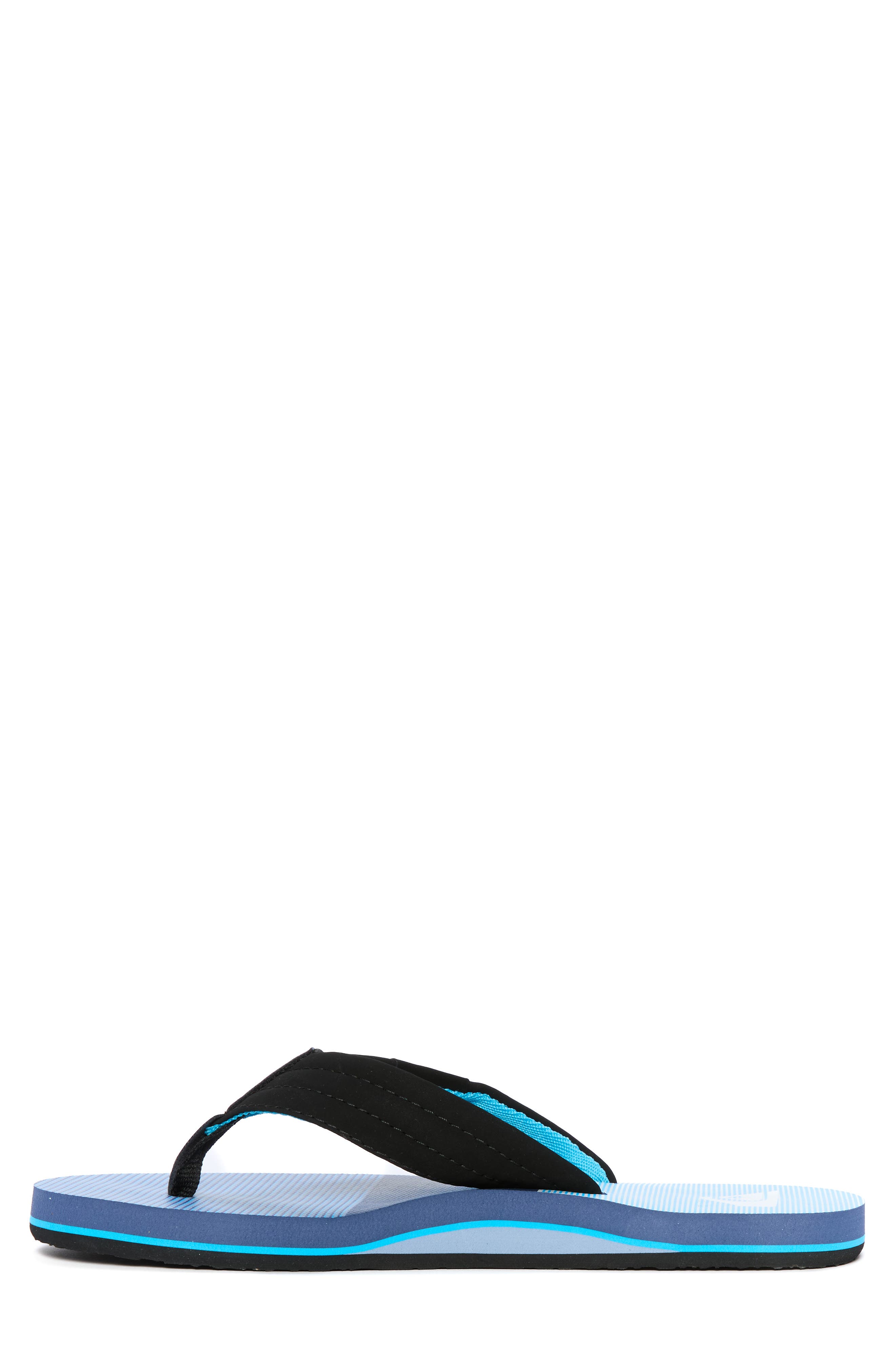 Moncata Layback Flip Flop, Alternate, color, BLACK/ LIGHT BLUE/ LIGHT BLUE
