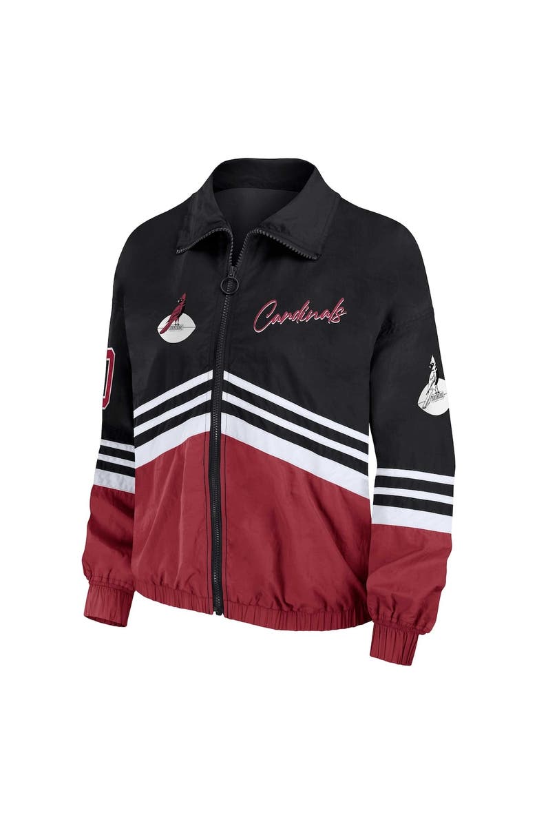 WEAR by Erin Andrews Women's WEAR by Erin Andrews Black Arizona Cardinals Vintage Throwback Windbreaker Full-Zip Jacket, Alternate, color, Black