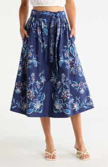 Winter Loom A-Line Midi Skirt