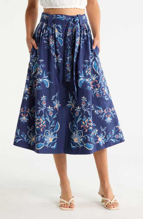 Winter Loom A-Line Midi Skirt