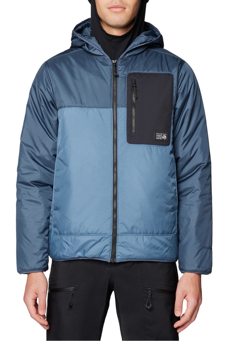 Après Pro Insulated Hooded Jacket, Main, color, ADRIATIC BLUE/ MOON BLUE