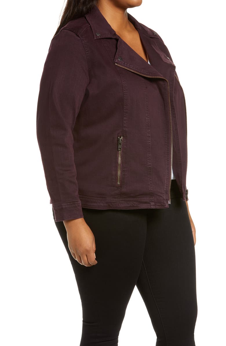 Liverpool Los Angeles Cotton Blend Moto Jacket, Alternate, color,