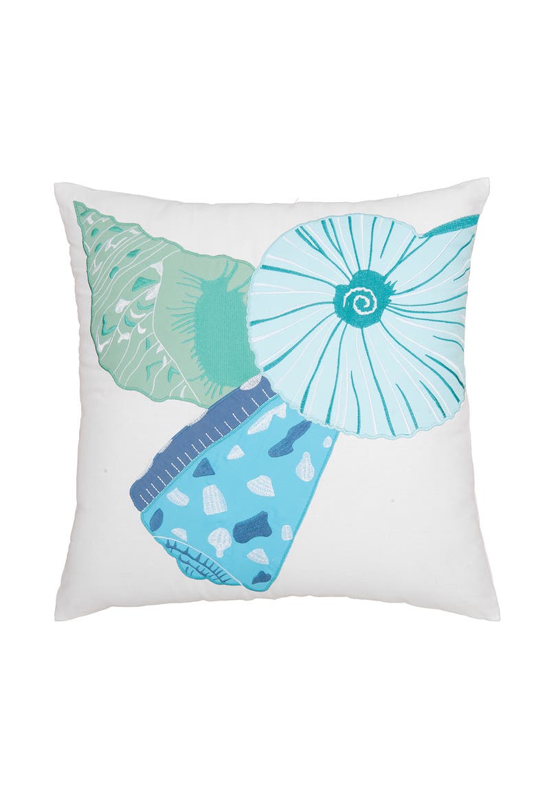Nautilus Trio Embroidered Accent Throw Pillow, Main, color, Blue