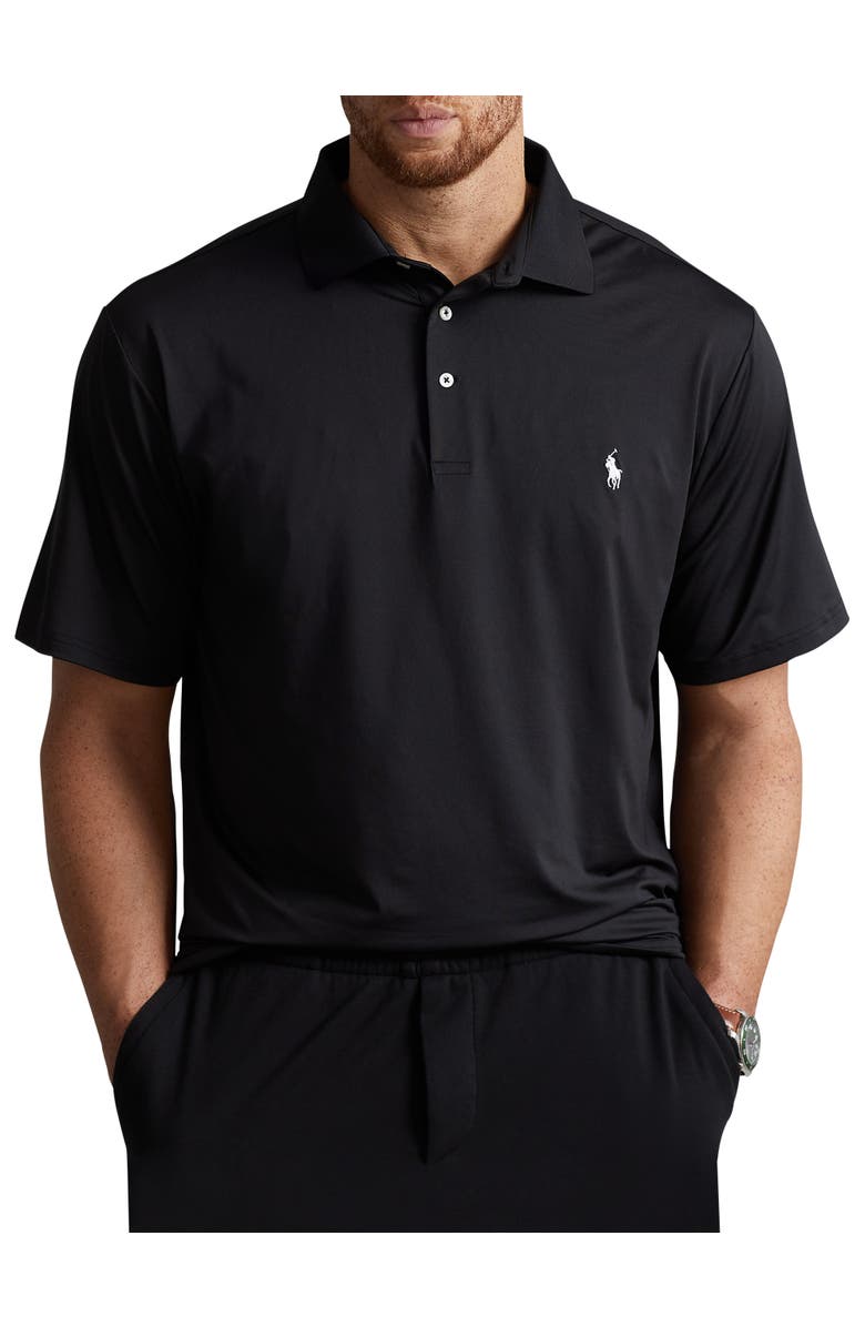 Polo Ralph Lauren Big & Tall Performance Polo Shirt, Main, color, Black