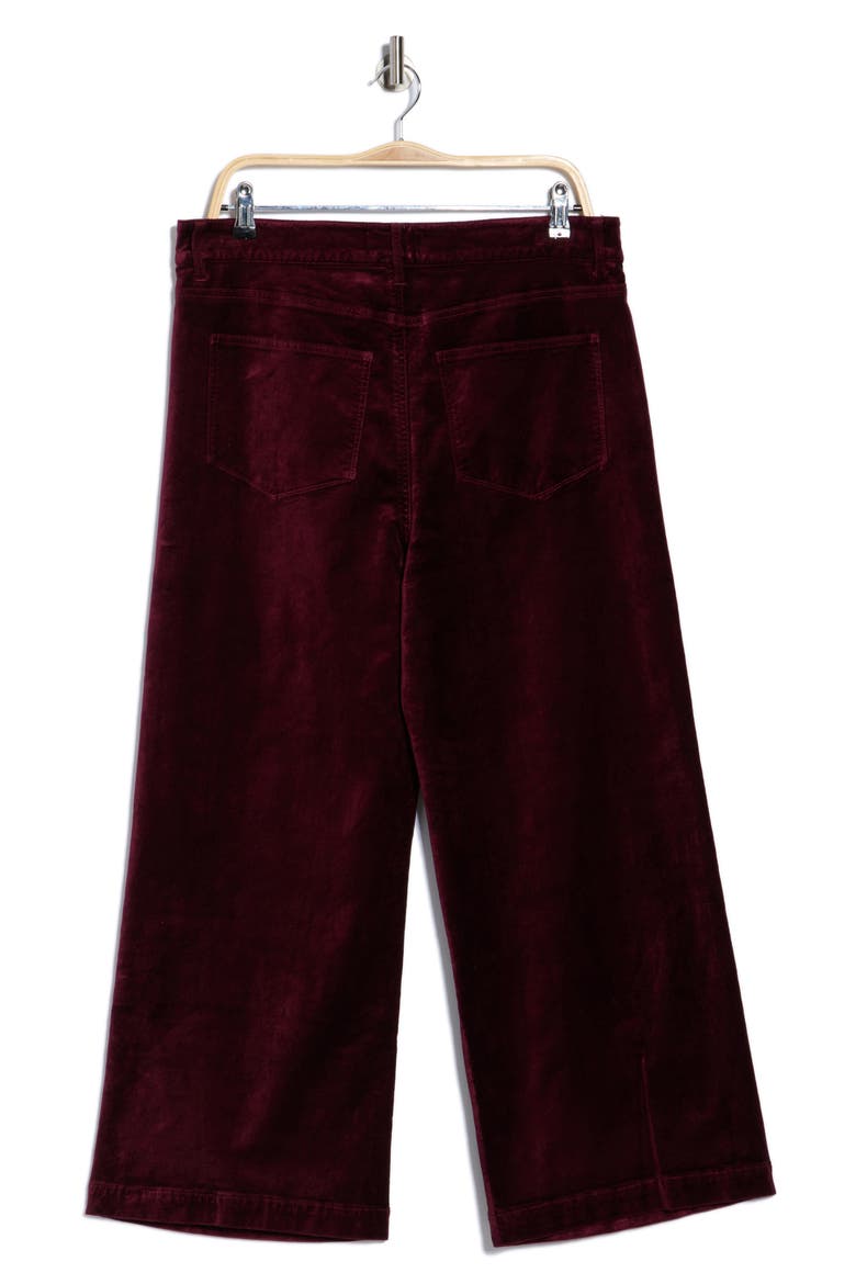 Anessa High Waist Wide Leg Pants, Alternate, color, DARK OXBLOOD