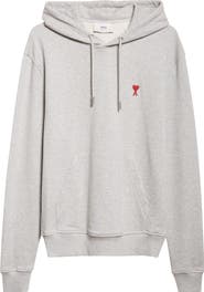 AMI PARIS Embroidered Ami De Coeur Cotton Hoodie