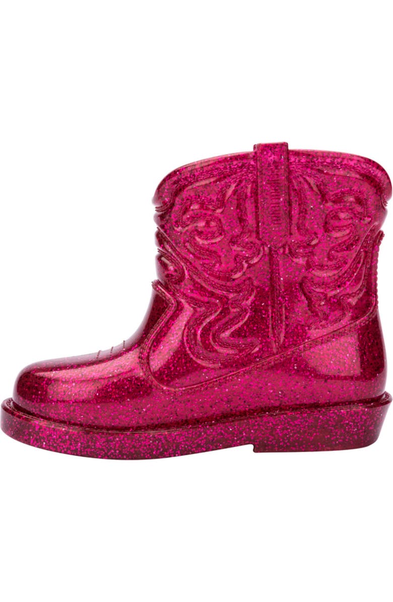 Mini Melissa Kids' Texas Western Boot, Alternate, color, Glitter Pink