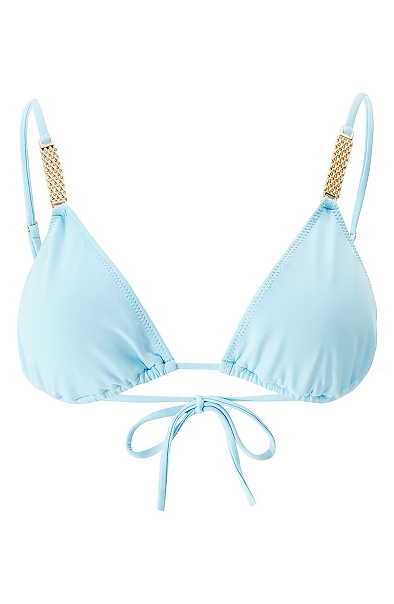 Melissa Odabash Maldives Embellished Bikini Top, Alternate, color, Sky