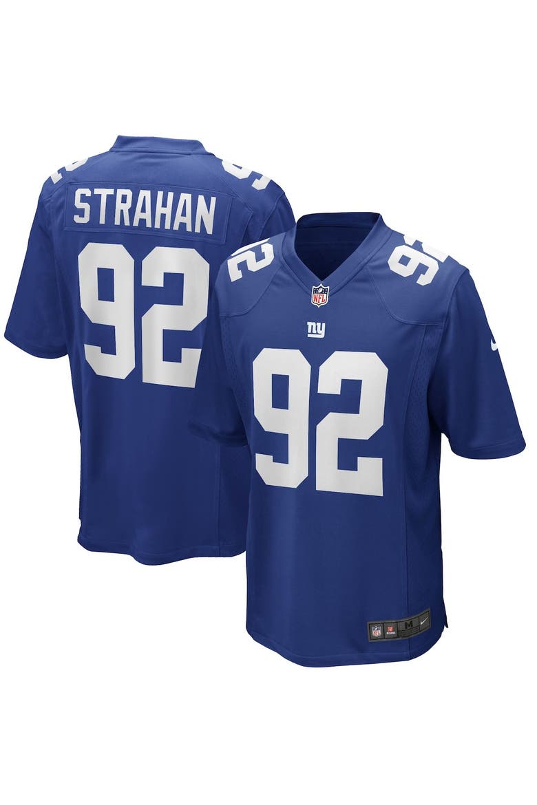 Men's Nike Michael Strahan Royal New York Giants Game Retired Player Jersey, Main, color, Royal