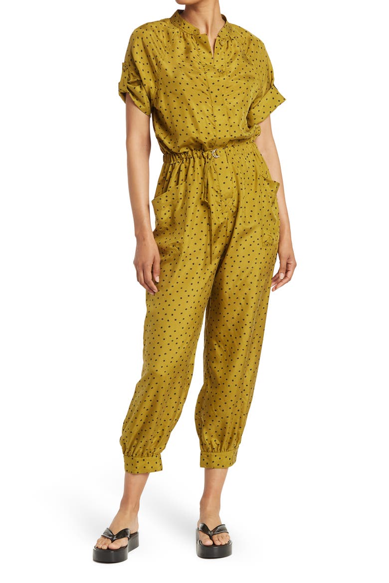 Francis Silk Jumpsuit, Main, color, POLKA DOT