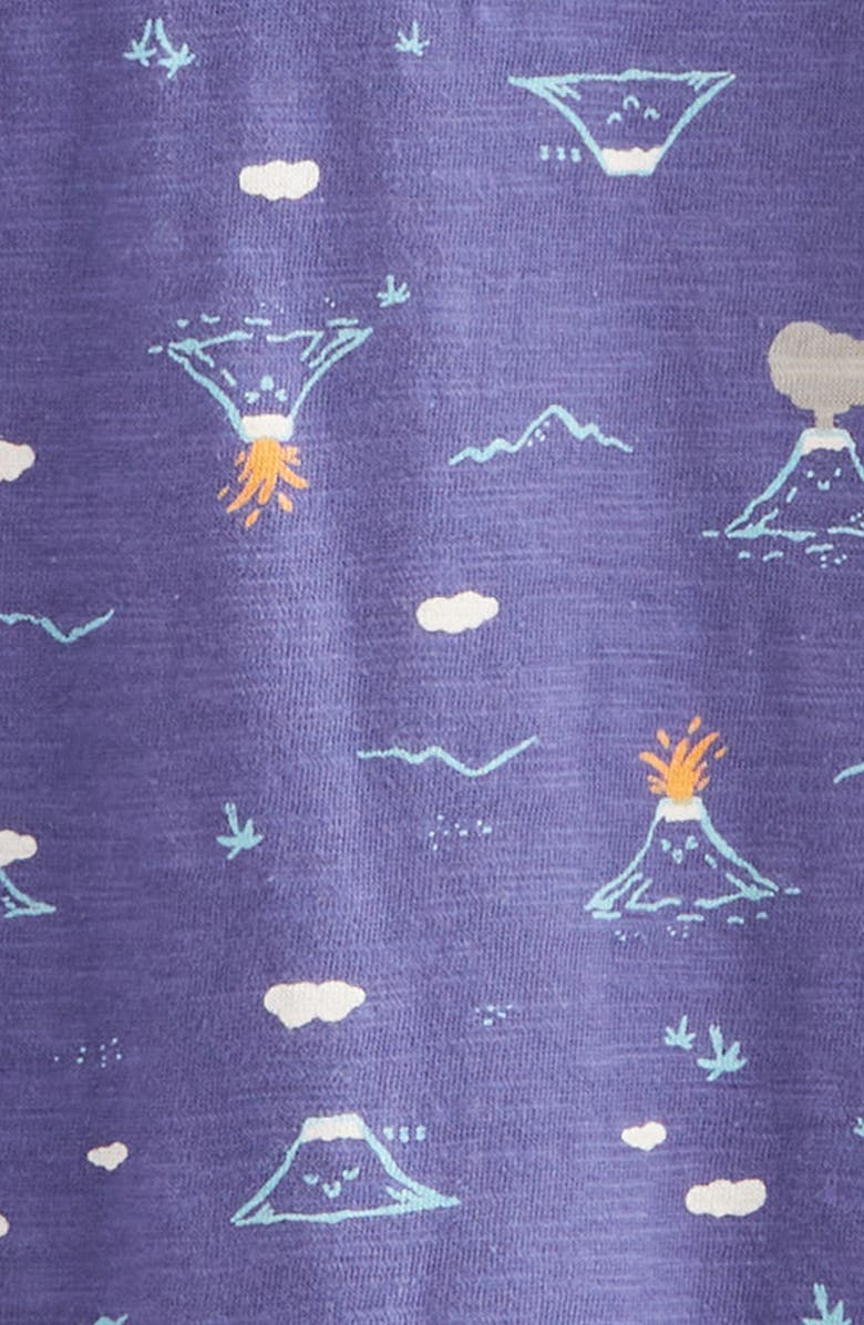 Tucker + Tate Henley Pocket Romper, Alternate, color, Navy Skipper Volcanoes