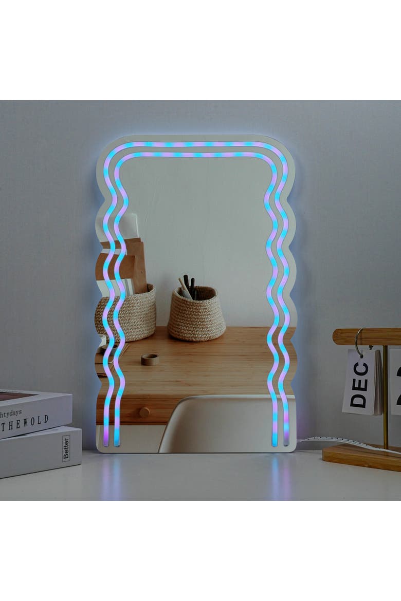 Neon Art Infinity Lights Wall & Desk Sign-Wave Mirror, Alternate, color, None
