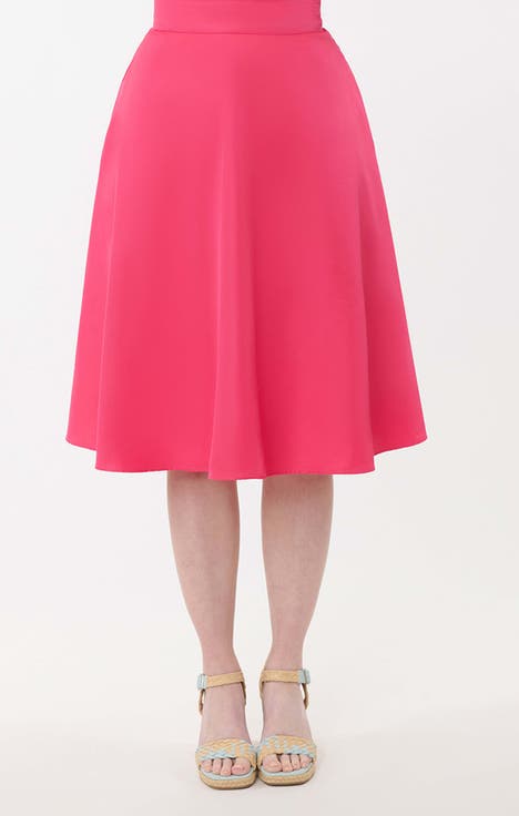Retro Style High Waist Vivien Swing Skirt