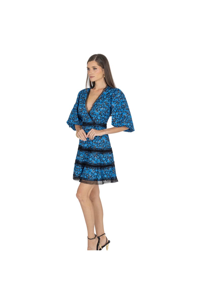 AKALIA Antia Floral Dress, Alternate, color, Medium Blue