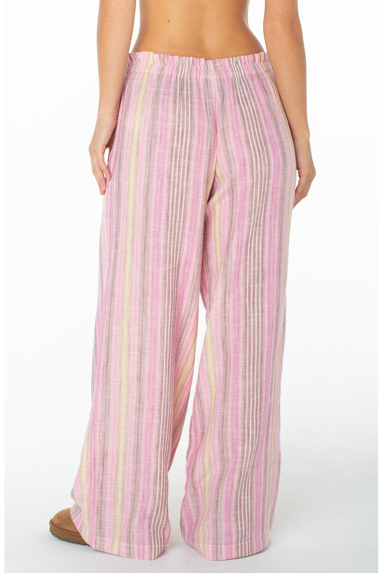 Offshore Stripe Wide Leg Cotton Pants, Alternate, color, FUCHSIA PINK