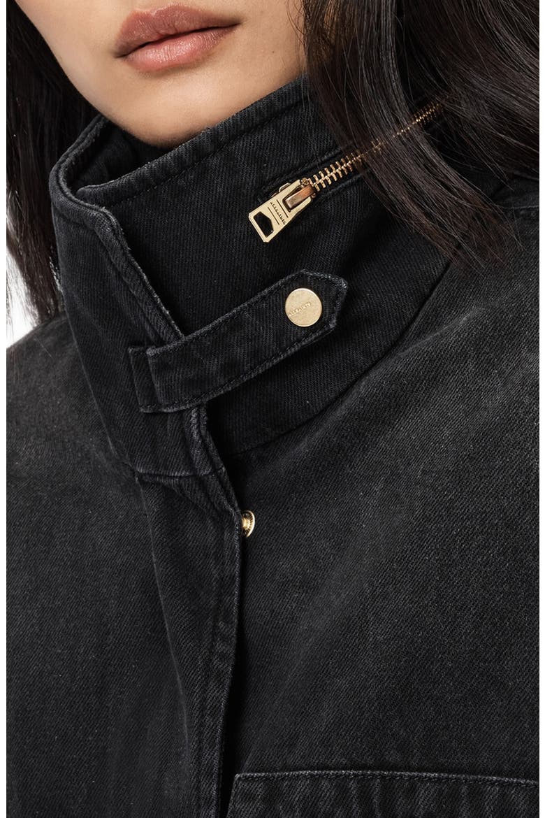 Clay Denim Jacket, Alternate, color, WASHED BLACK