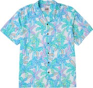 Party Pants Busy Palms Seersucker Camp Shirt