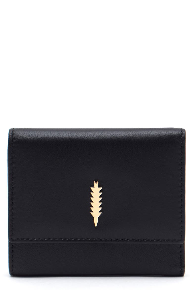 Skylar Leather Wallet, Main, color, BLACK
