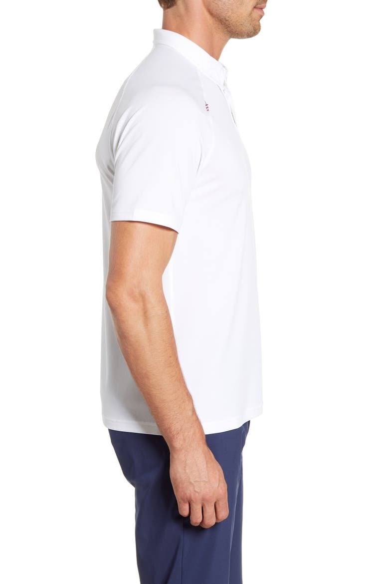 Delta Piqué Performance Polo, Alternate, color, WHITE