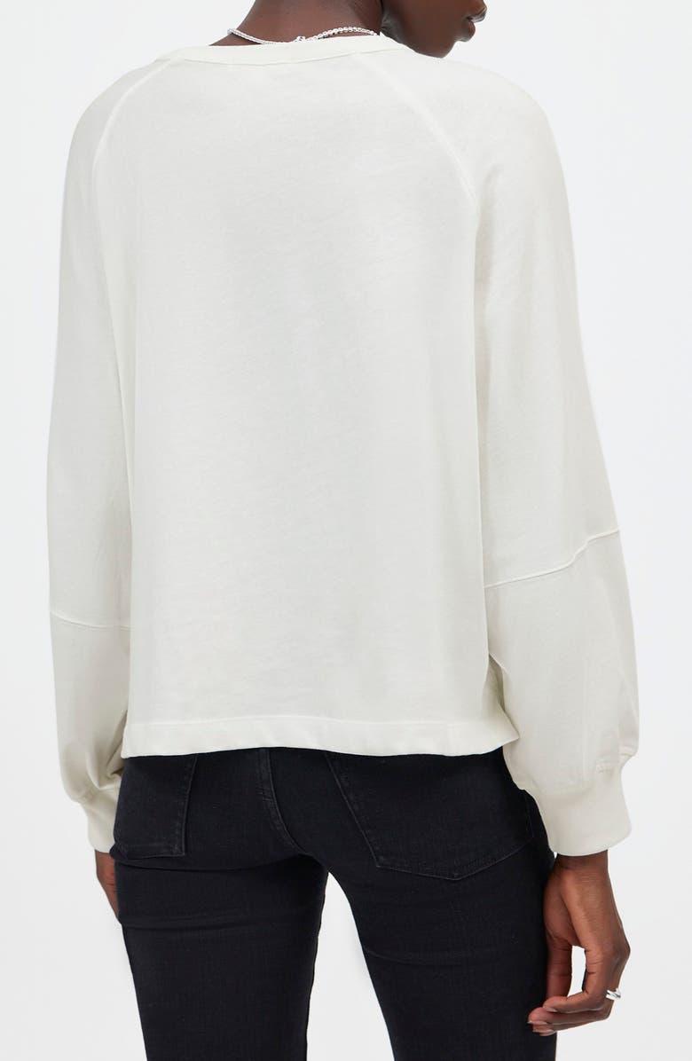Madewell Relaxed Long Sleeve Raglan T-Shirt, Alternate, color, Eyelet White