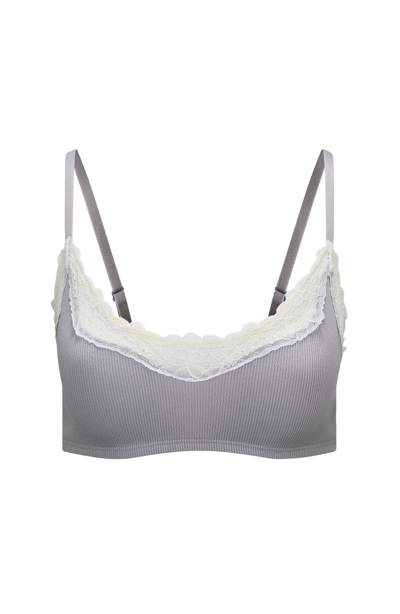 Adore Me Rib Unlined Bralette Bra, Alternate, color,