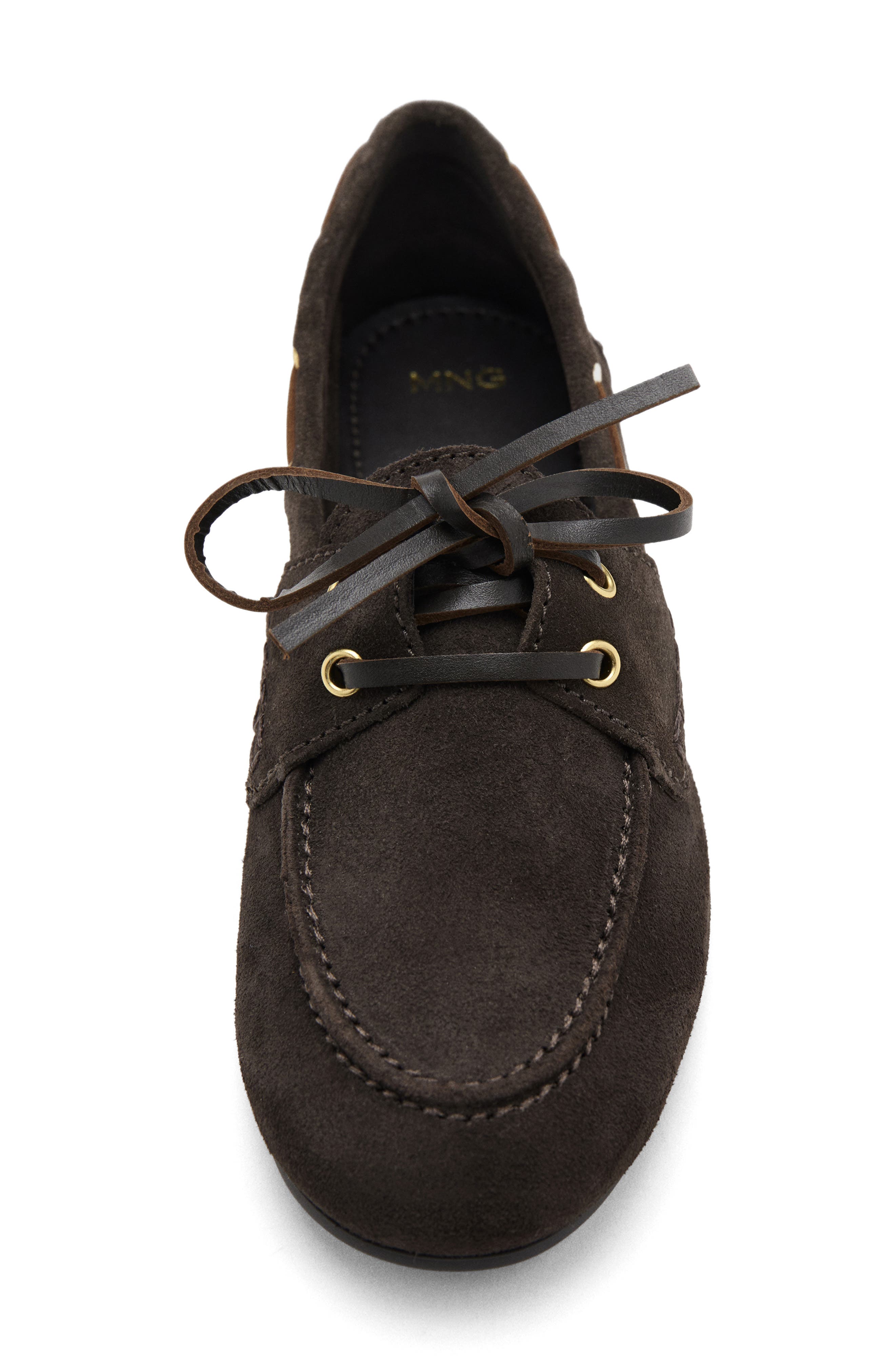 Suede Leather Deck Shoe, Alternate, color, CHOCOLATE