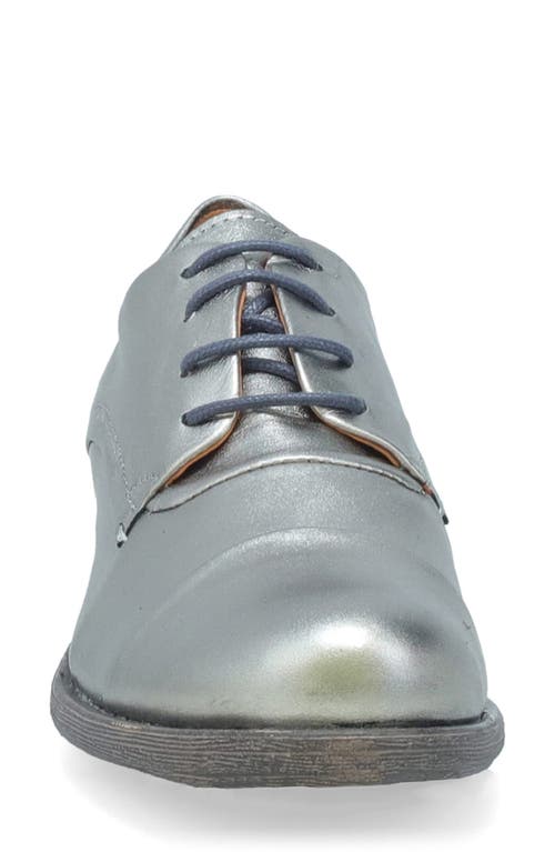 Miz Mooz Letty Oxford Flat In Silver