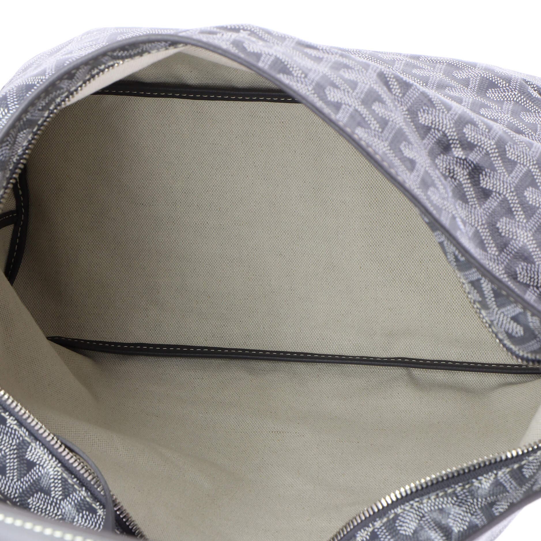 Pre-Owned Goyard Boheme Hobo Coated Canvas, Alternate, color, Gray