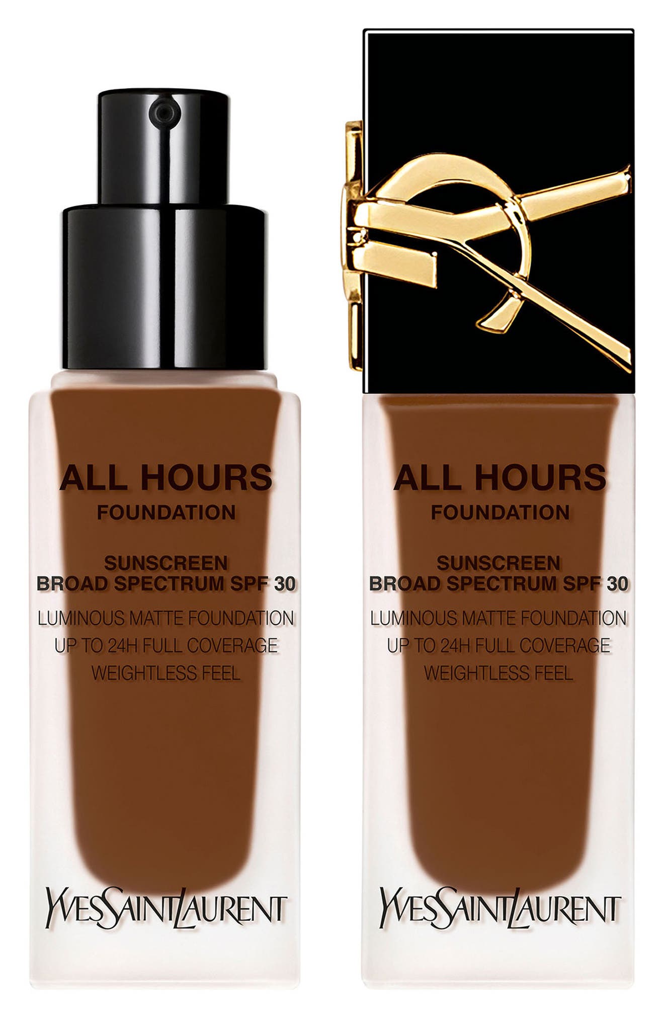 Yves Saint Laurent All Hours Luminous Matte Foundation 24H Wear SPF 30 with Hyaluronic Acid in Dc7 
