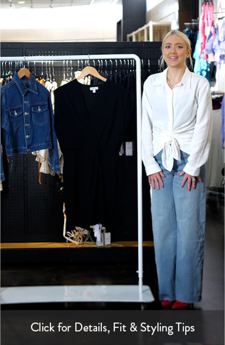 Pleated Asymmetric Wrap Front Minidress, sales video thumbnail