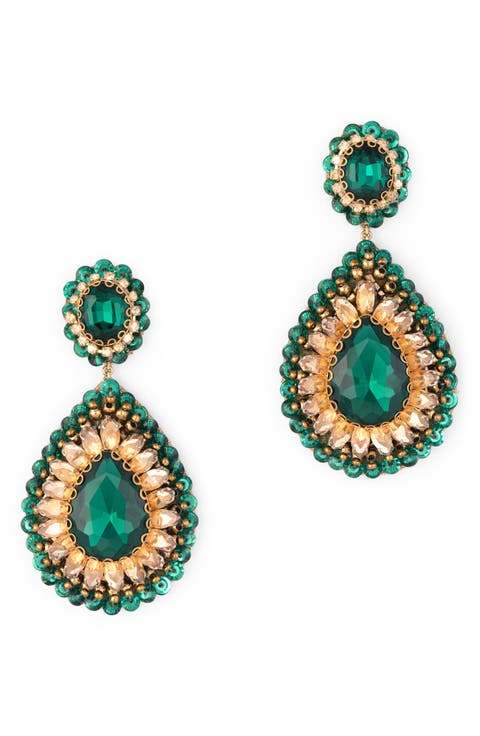 Sisina Crystal Teardrop Earrings