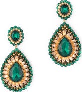 Deepa Gurnani Sisina Crystal Teardrop Earrings