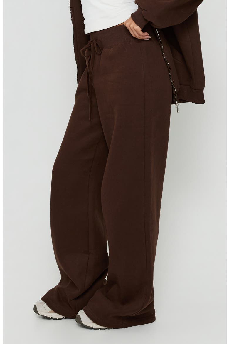 Verenah Wide Leg Sweatpants, Alternate, color, BROWN