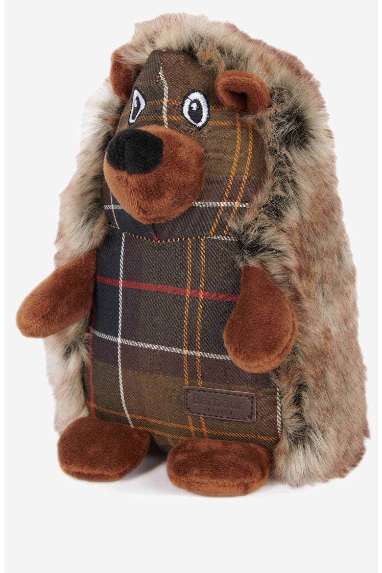 Hedgehog Dog Toy, Alternate, color, BROWN/ TARTAN