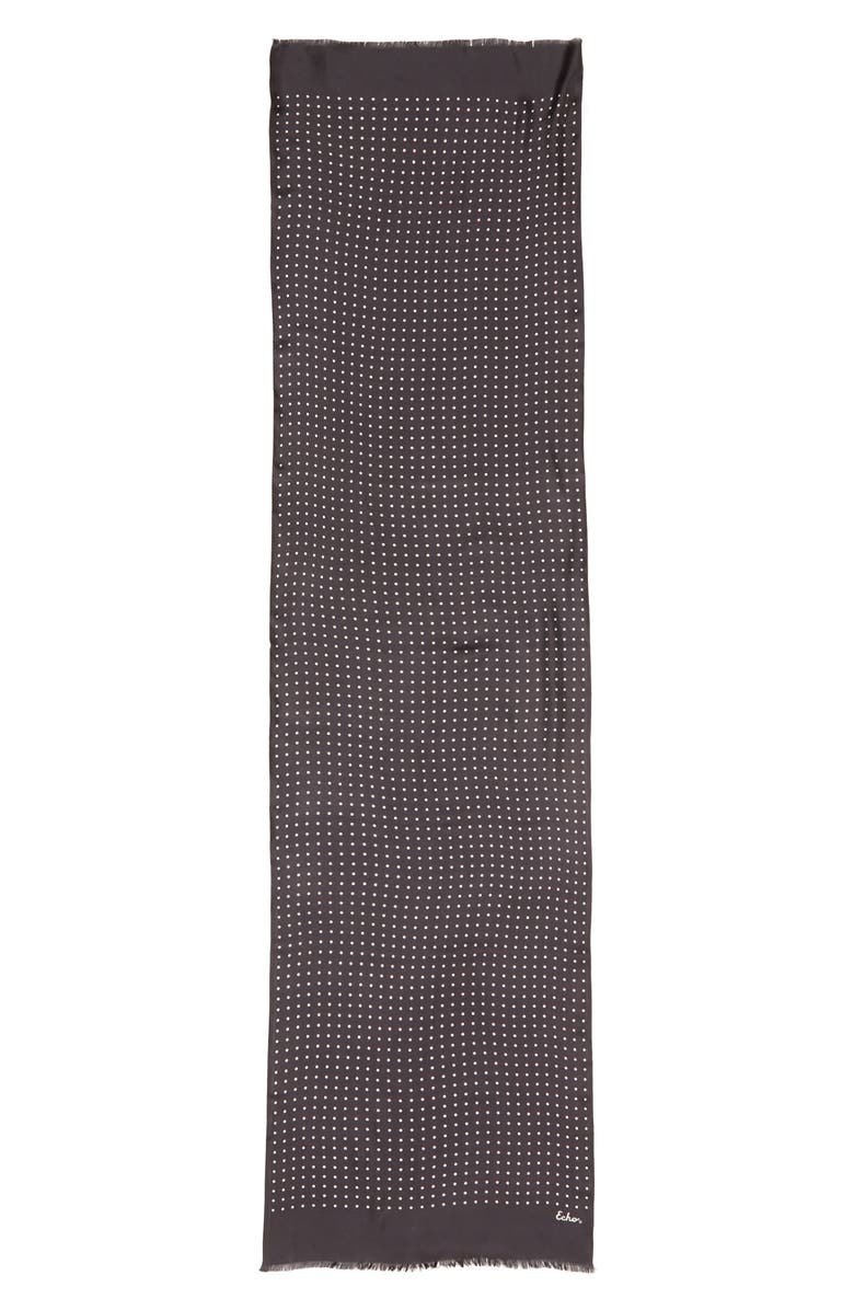 Echo Tubular Dot Scarf, Alternate, color, Black