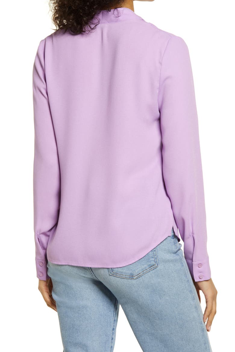Halogen V-Neck Top, Alternate, color, PURPLE SPECTRE