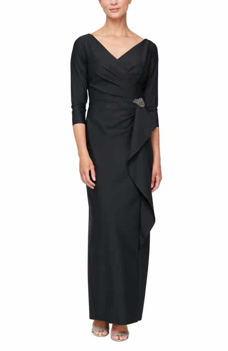 Alex Evenings Ruched Column Gown