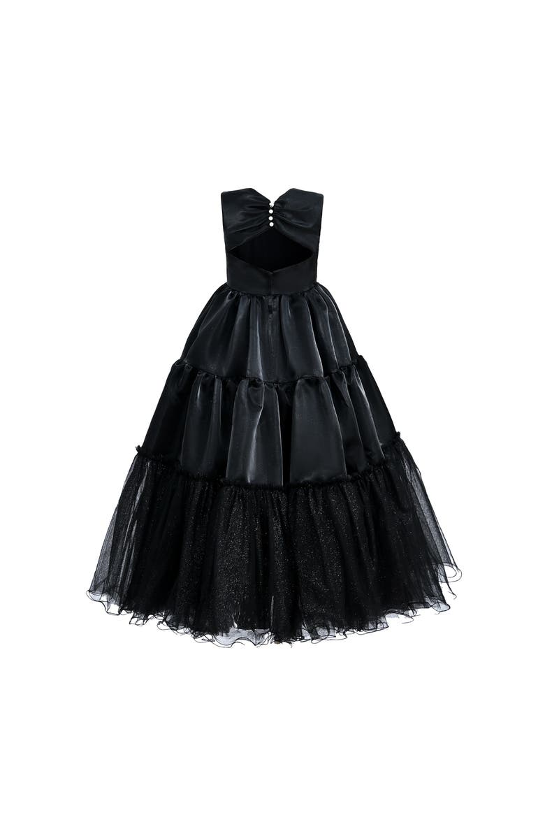 Tulleen Teola Dress, Alternate, color, Black