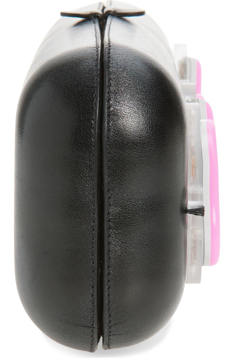 Moschino Light-Up Neon Ciao! Faux Leather Clutch, Alternate, color, 00Z One Color