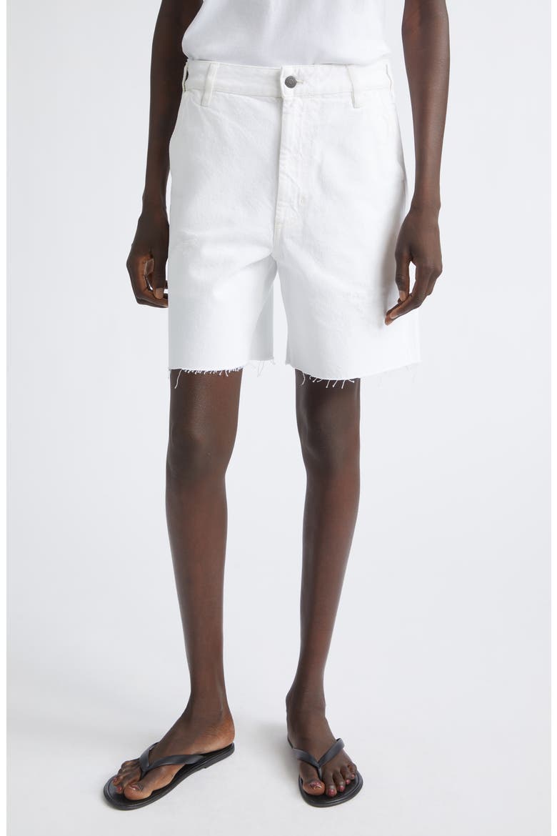 Ellis Cutoff Denim Skate Shorts, Main, color, TALC