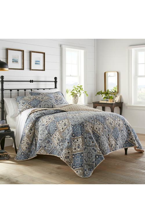 Stone Cottage Arell Reversible Quilt & Sham Set In Blue