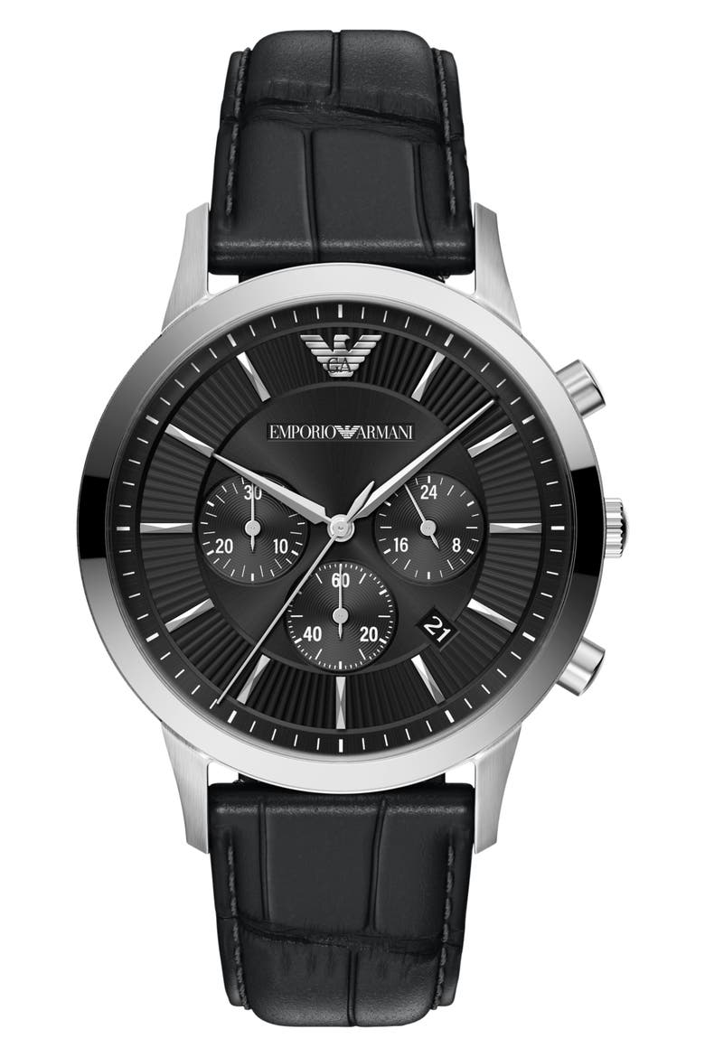 Cushion Case Bracelet Chronograph Watch, 40mm, Main, color, BLACK