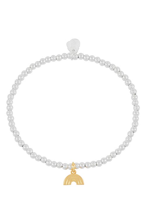 Estella Bartlett Rainbow Sienna Beaded Stretch Bracelet In Gold