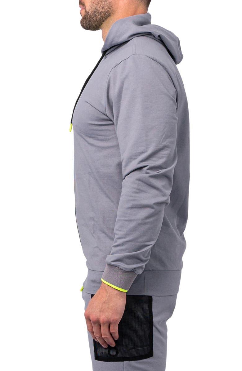 Maceoo Net Grey Pocket Hoodie, Alternate, color, Grey