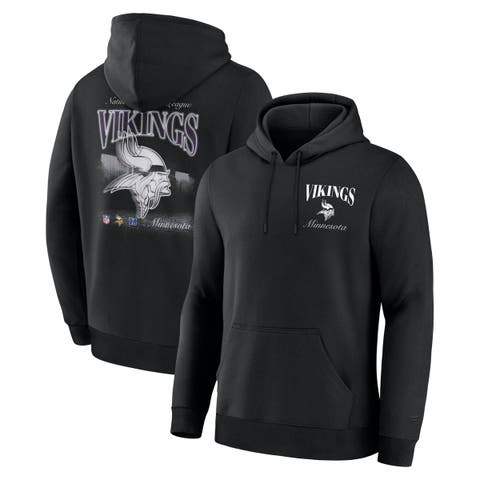 Men's Fanatics Black Minnesota Vikings Nightfall Long Sleeve Fleece Hoodie