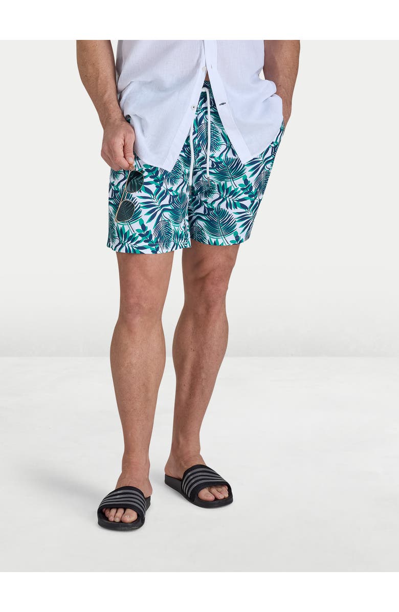 Raging Bull Hawaiian Printed Swim Shorts, Alternate, color, Green
